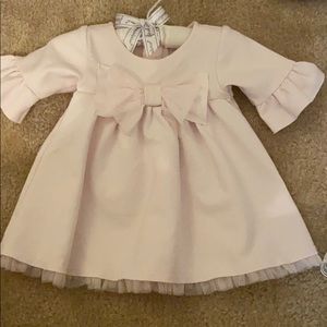 Pink simple dress baby girl outfit
